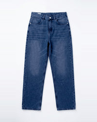Indigo Straight Jeans, front